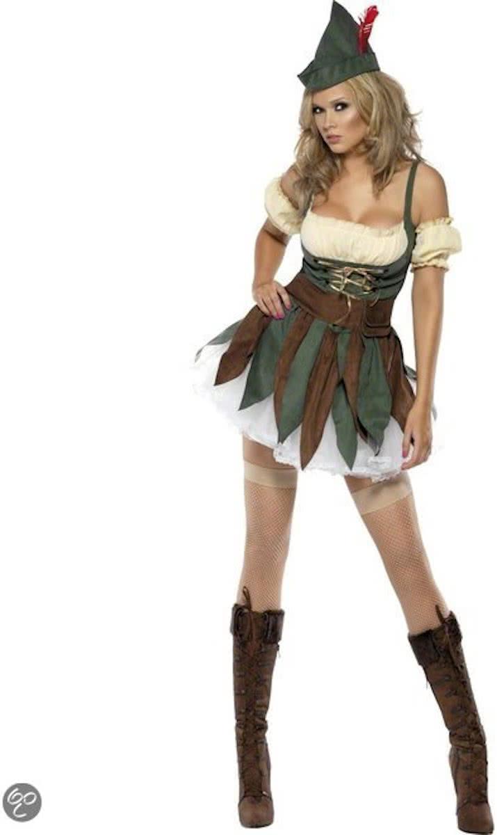 Sexy Robin Hood jurkje | Superheld verkleedkleding dames maat S (36-38)